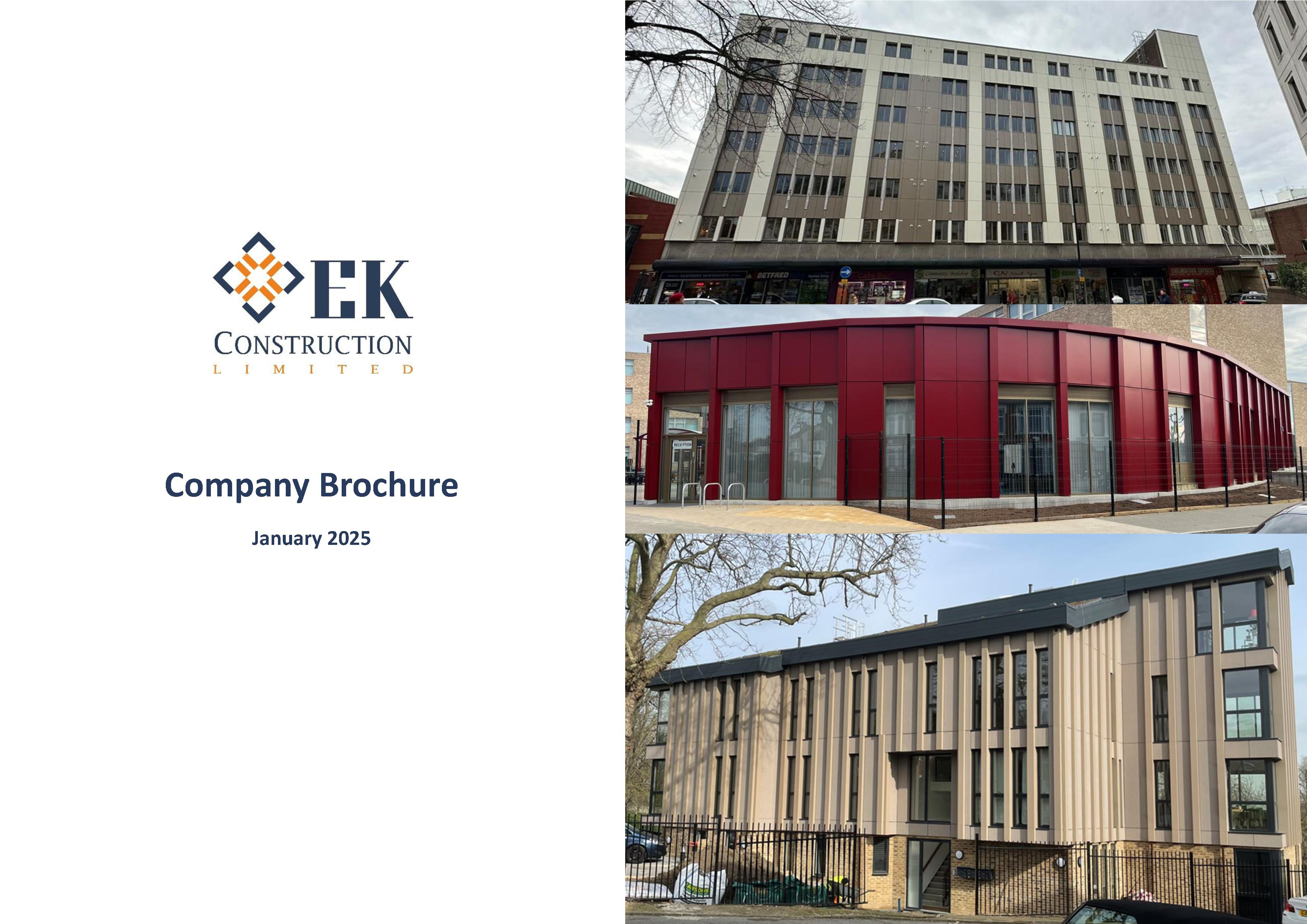 EK Construction Company Brochure Cover